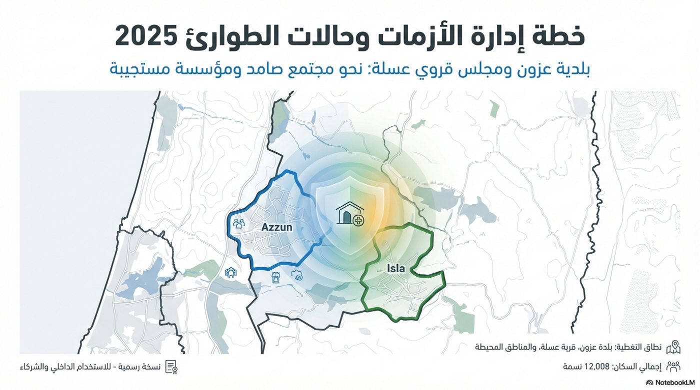 مختصر لخطة الطوارئ الخاصة ببلدة عزون و مجلس قروي عسلة   بامكانكم الاطلاع على ملخص خطة الطوارئ من خلال الملف التالي 